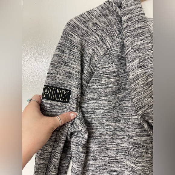 PINK Victoria's Secret Gray Zip-Up Hoodie - Picture 3 of 4